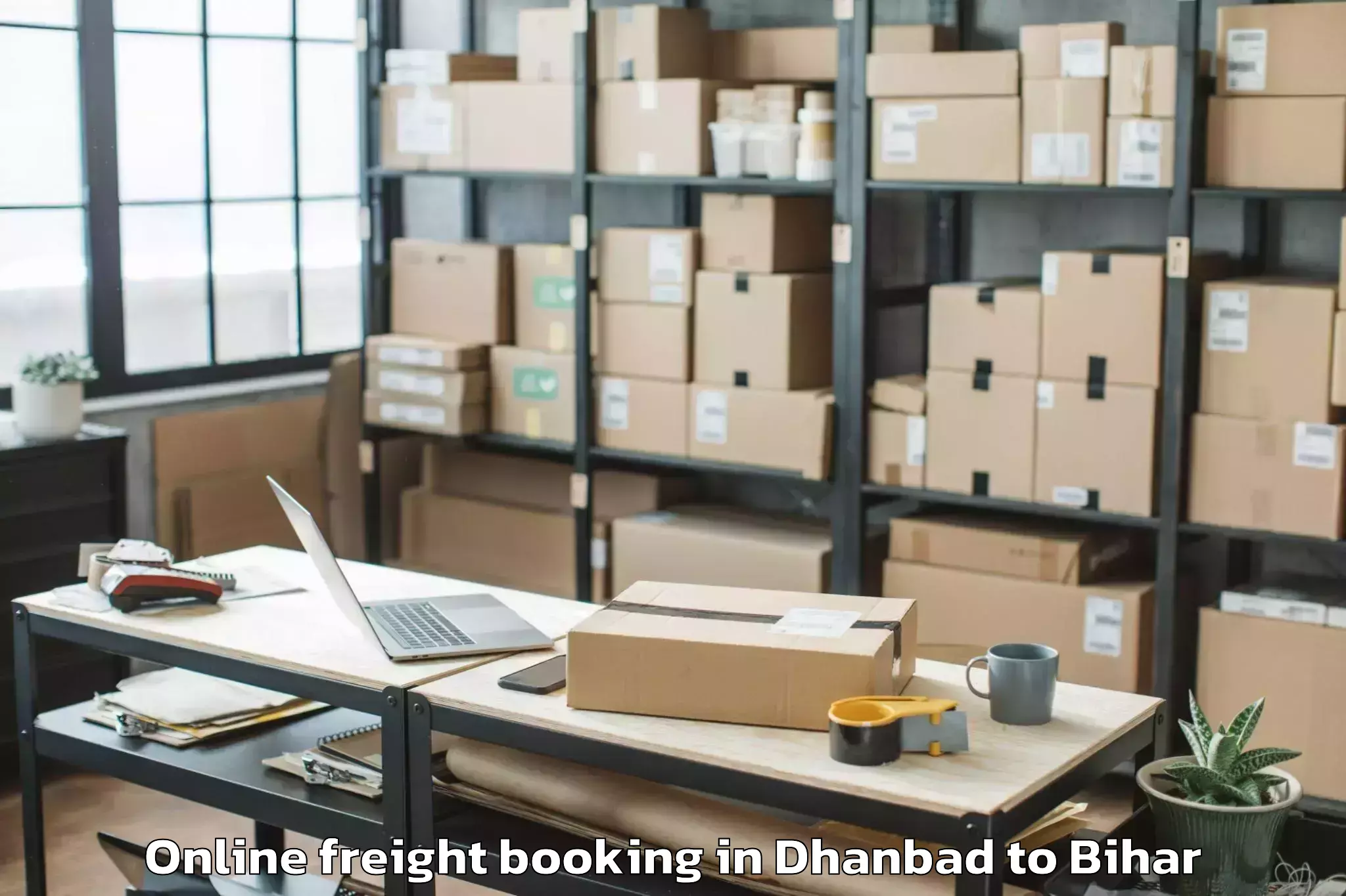 Professional Dhanbad to Masrakh Online Freight Booking